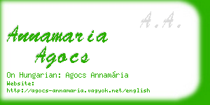 annamaria agocs business card