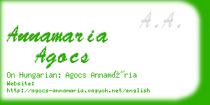annamaria agocs business card
